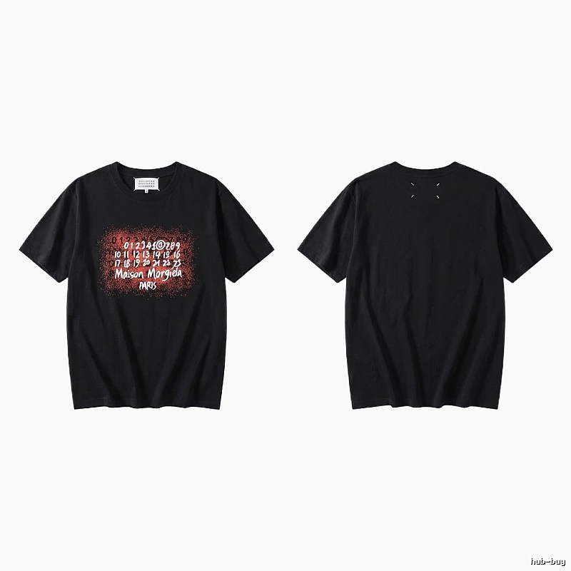 Maison Margiela Printed Style Black T-shirt