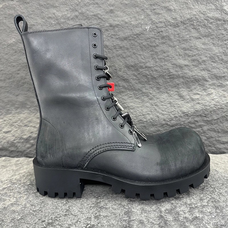 Matte Black Lace-up Boot Combat Boot Style Edit