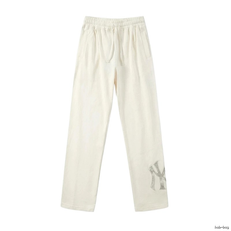 MLB casual style white long trousers
