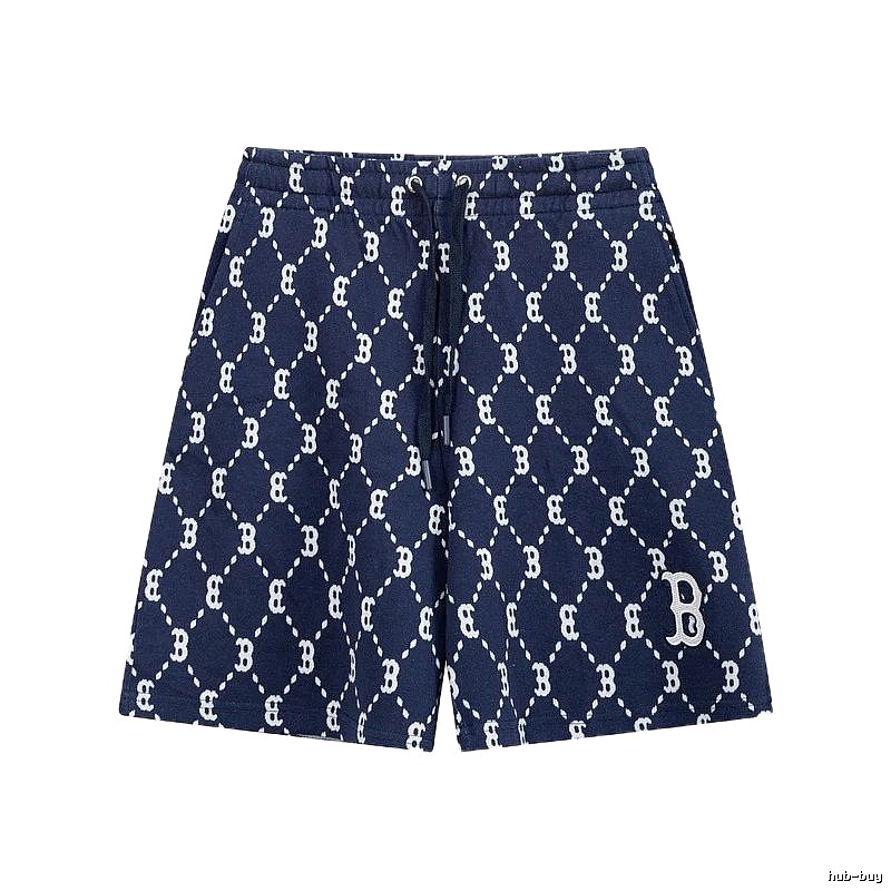 MLB full-print style navy blue shorts