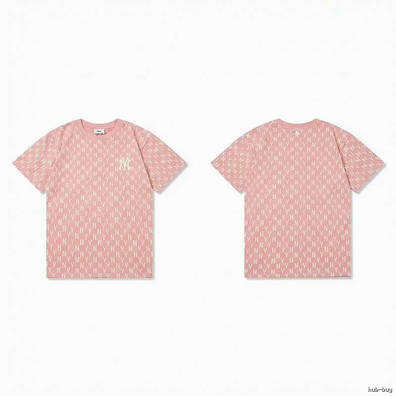 MLB full - print style pink T - shirt