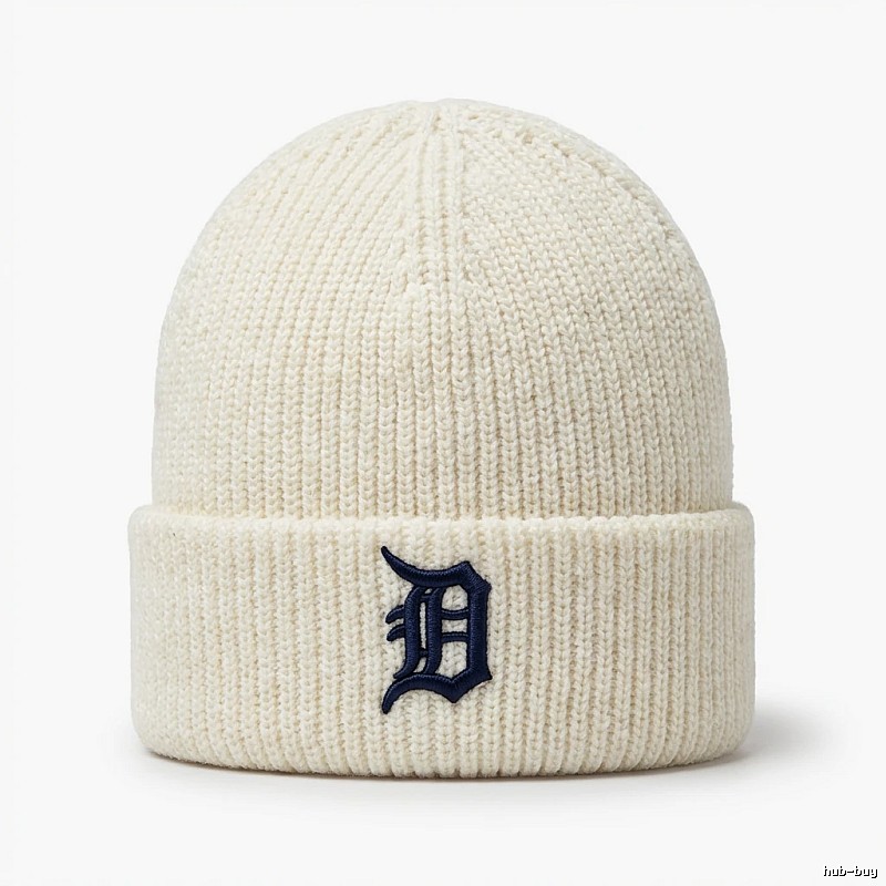 MLB retro-style beige knitted hat