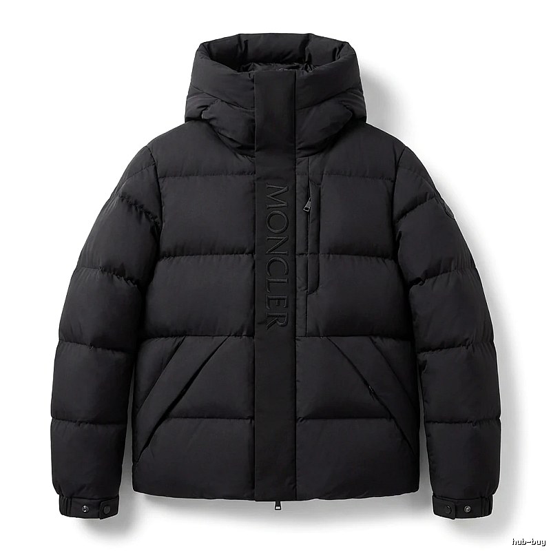 Moncler black minimalist style down jacket