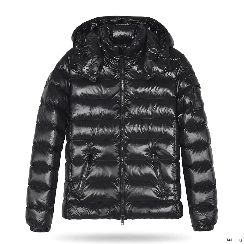 Moncler black shiny down jacket