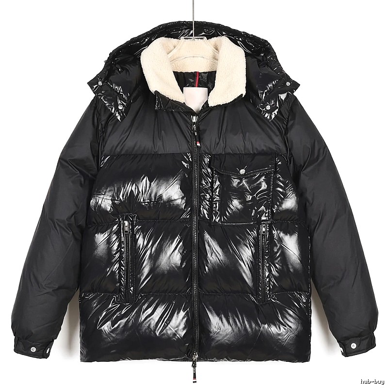 Moncler Glossy and Trendy Black Down Jacket