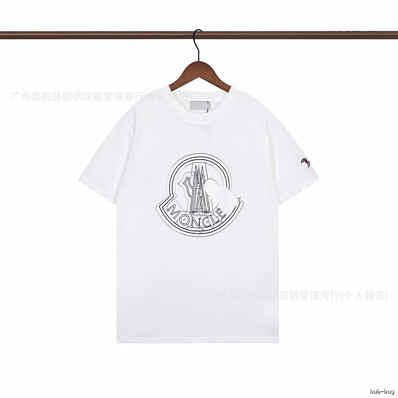 Moncler Large Logo Trendy Style White Short-sleeve T-shirt