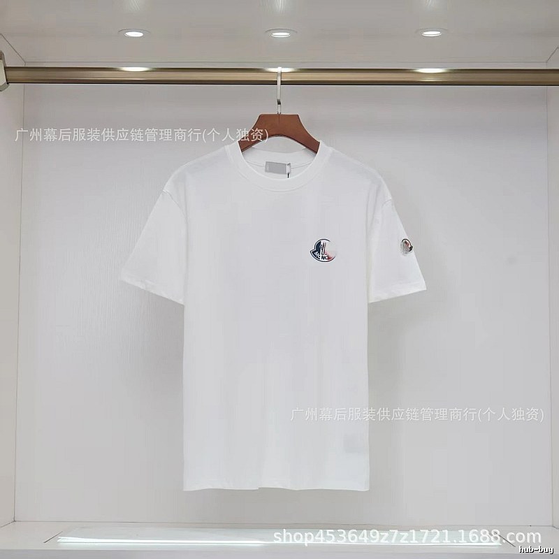 Moncler Logo Minimalist Style White Short-sleeved T-shirt