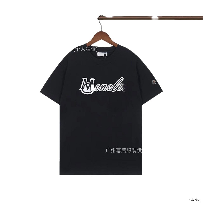 Moncler Printed Collection Streetwear Style Black T-Shirt