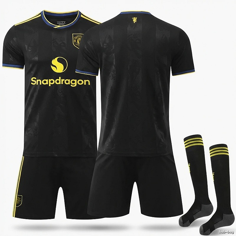 MUFC black sports-style jersey