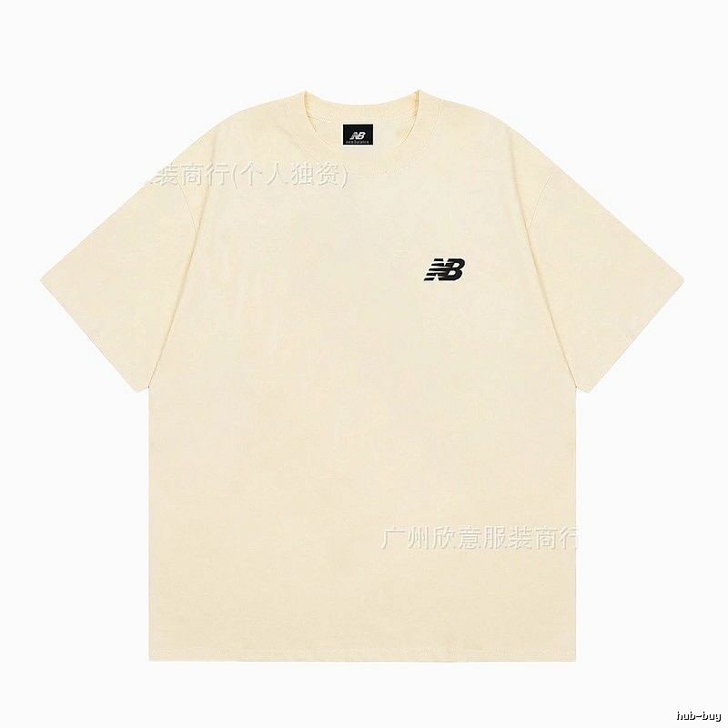 New Balance Casual Minimalist Beige Short-sleeve T-shirt