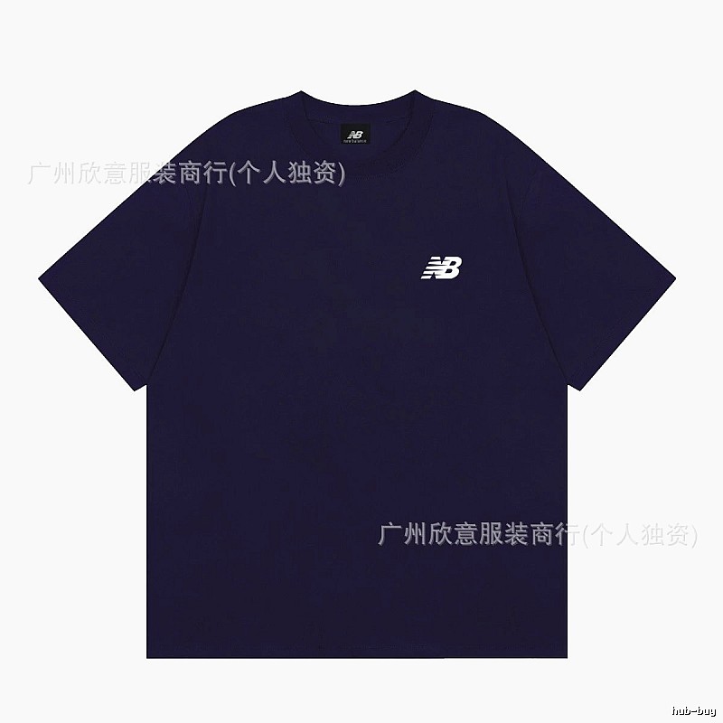 New Balance Casual Series Minimalist Style Navy Blue Short-sleeve T-shirt