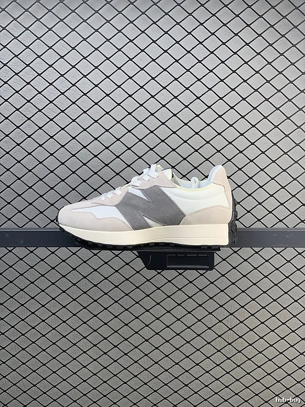 New Balance Gray Retro Runners Highlighting Road Runner Profile
