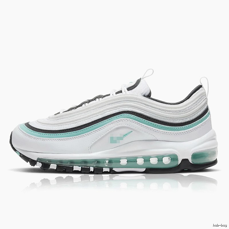 Nike Air Max 97 White and Green Retro Athletic Shoes