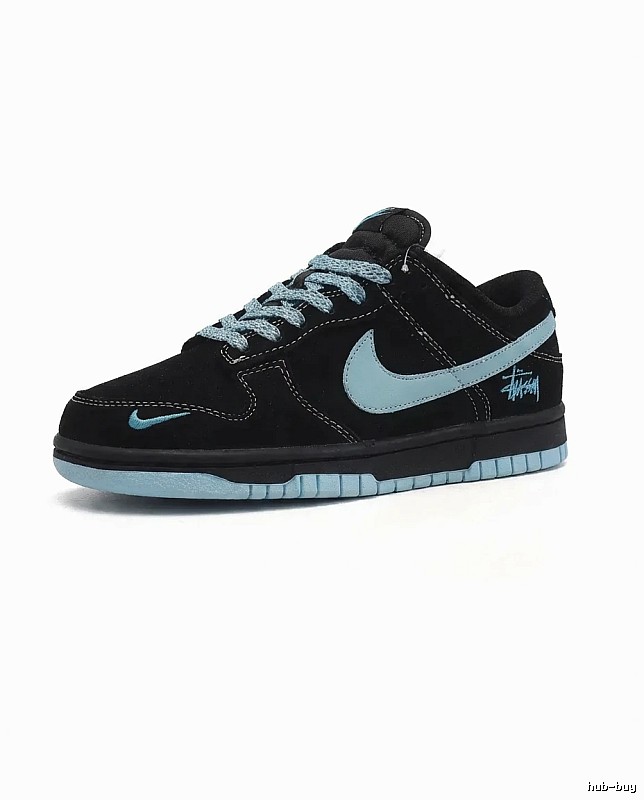 Nike Dunk Low Retro Black and Blue Shoes