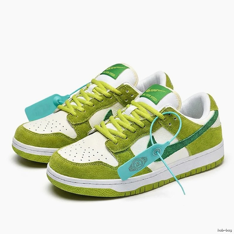 Nike Dunk Low-top Sneakers White and Green
