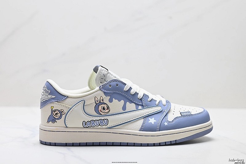 Nike LABUBU Co-branded Blue and White Sports Shoes
