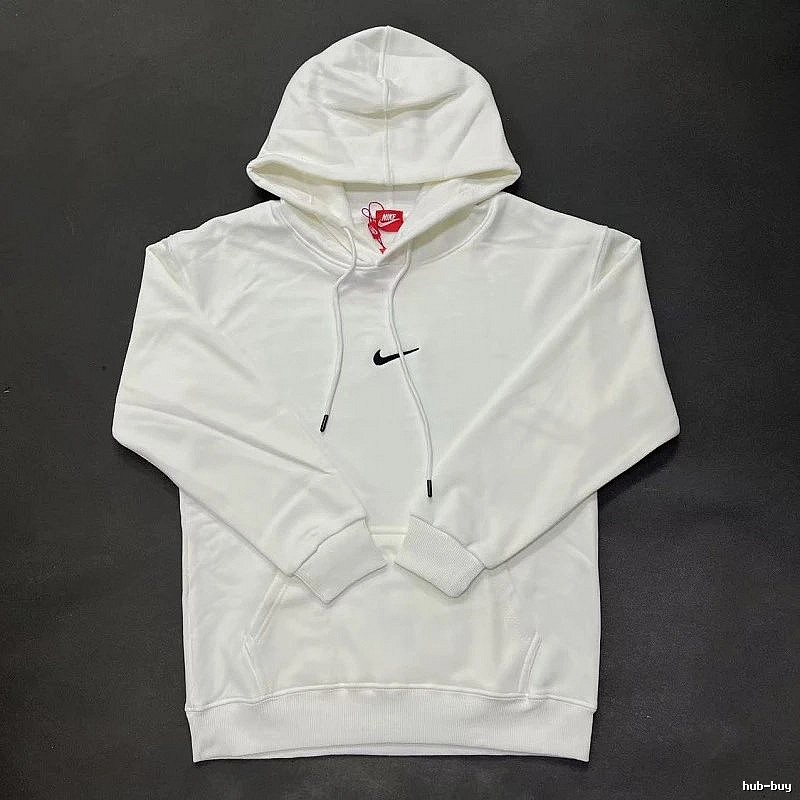 Nike Small-Logo Detail White Zip Hoodie Resort Wear Swoosh
