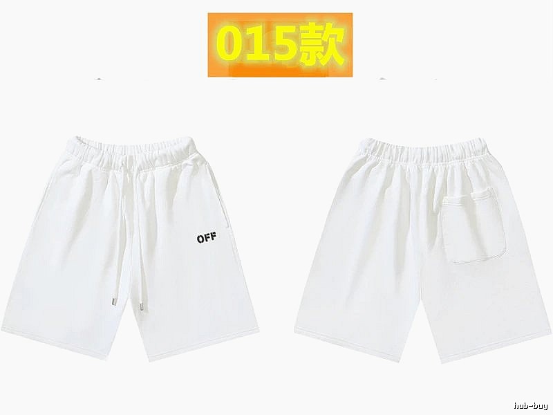 Off-White 015 Style Simple White Shorts