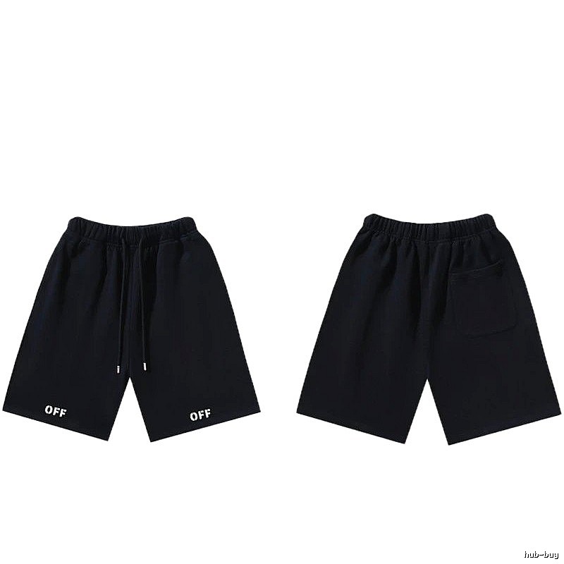 Off-White 017 Simple Style Black Shorts