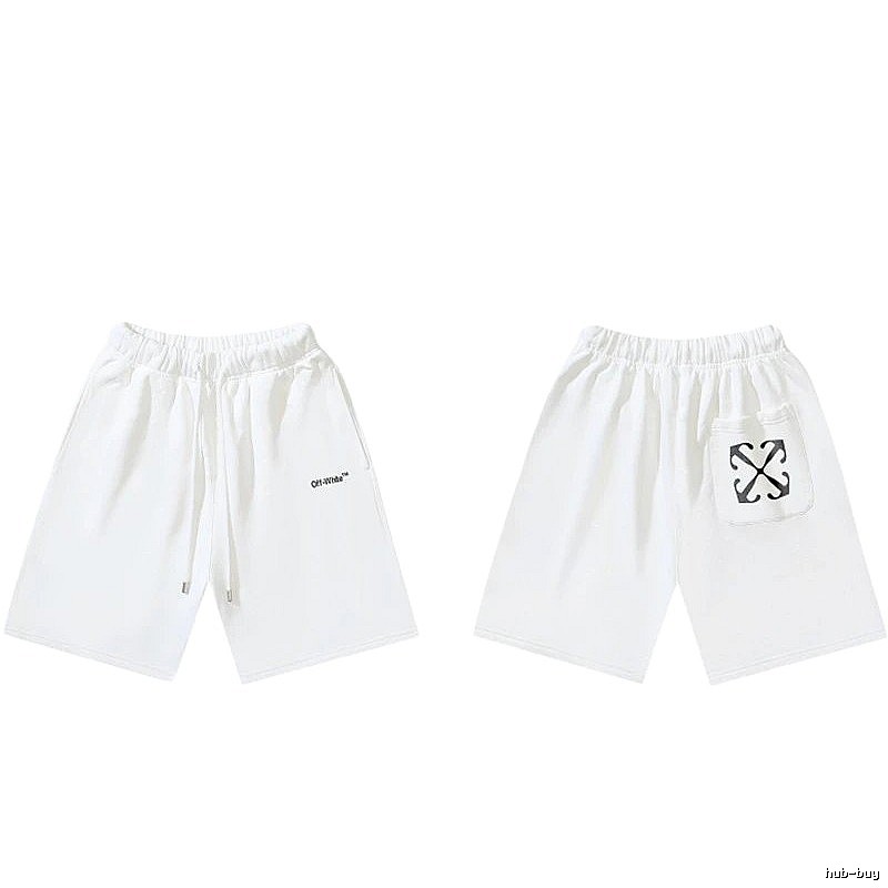 Off-White minimalist style white shorts