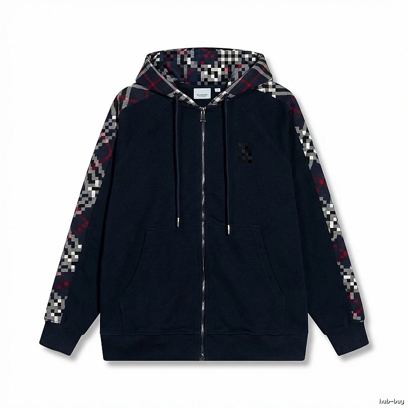 Other checkered patchwork style hoodie