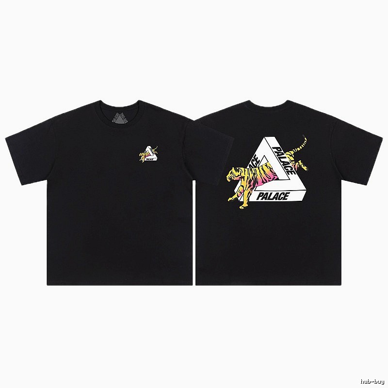 Palace Triangle Tiger Print Street Style Black T-shirt