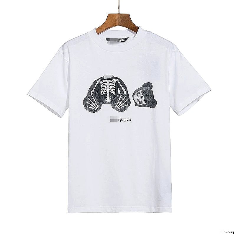 Palm Angels Classic Bear graphic T-shirt White Colorful Bear with Travel-Friendly Style