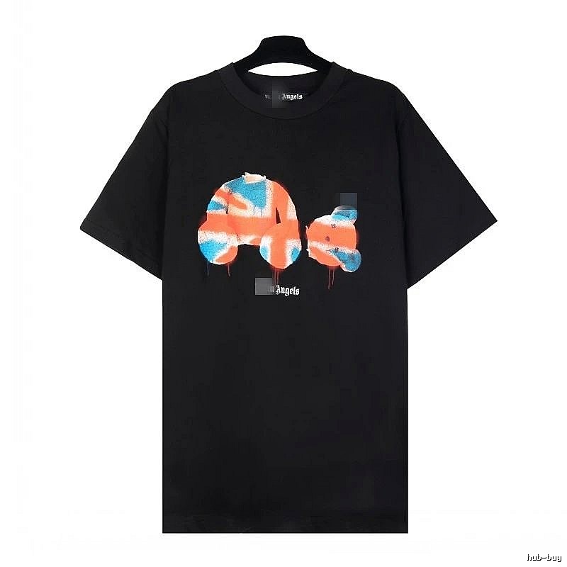 Palm Angels Daily Bear graphic T-shirt White Colorful Bear for City Outfits