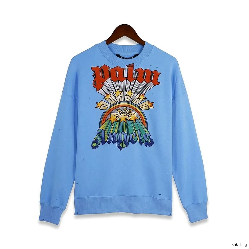 Palm Angels trendy brand blue sweatshirt