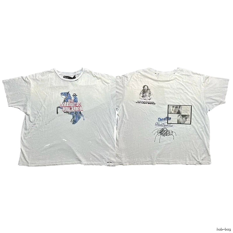 Paly Hollywood American Print Retro White T-shirt