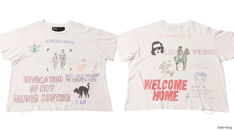 Paly Hollywood Devil Graffiti Street Style Off-white T-shirt