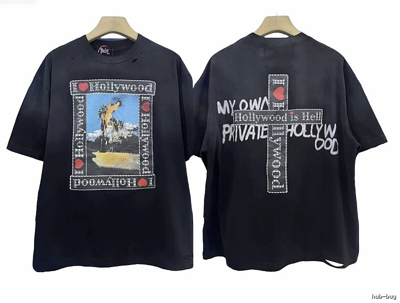 Paly Hollywood Printed Street Style Black T-shirt
