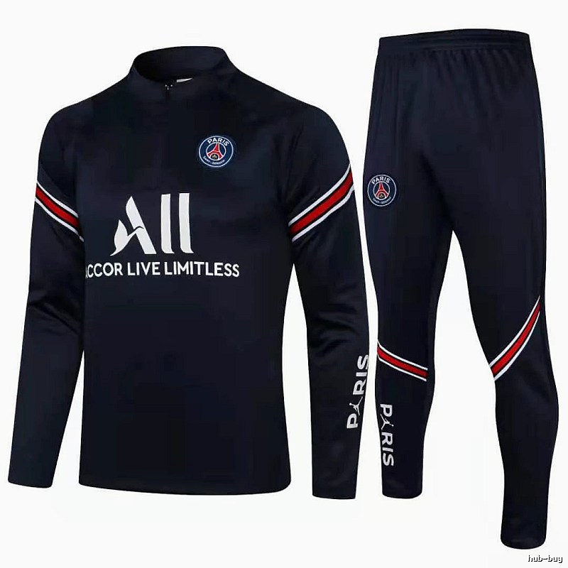 Paris Saint-Germain 2021-22 Royal Blue Training Tracksuit Set Match Day