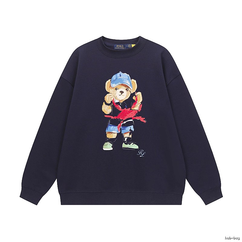 Ralph Lauren bear print navy blue sweatshirt