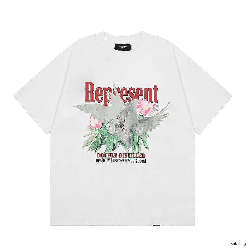 Represent Pigeon Vintage Style White T-shirt