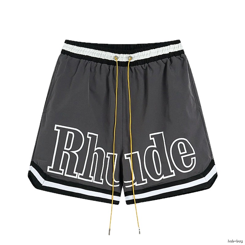 RHUDE letter - style grey shorts