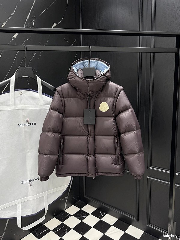 School Runs Kids Puffer Jacket by Moncler with Hooded Badge