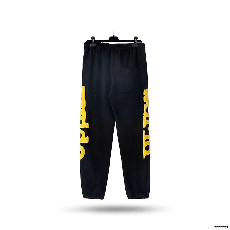 Sp5der trendy and cool black and yellow sweatpants