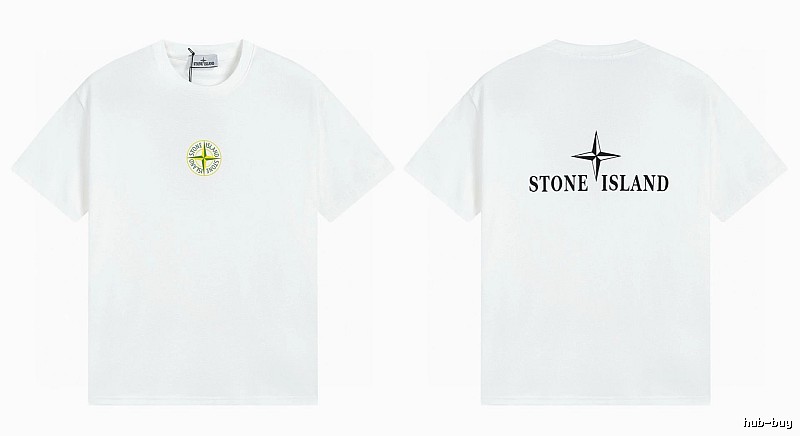 Stone Island Compass Series Street Style White T-Shirt