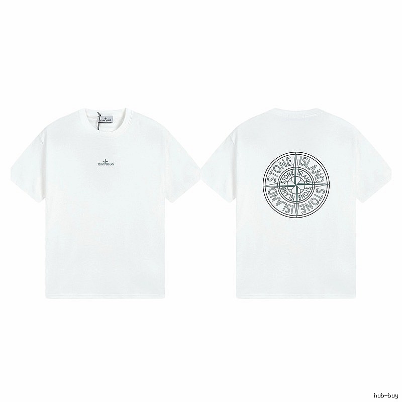 Stone Island Compass Series Street Style White T-Shirt