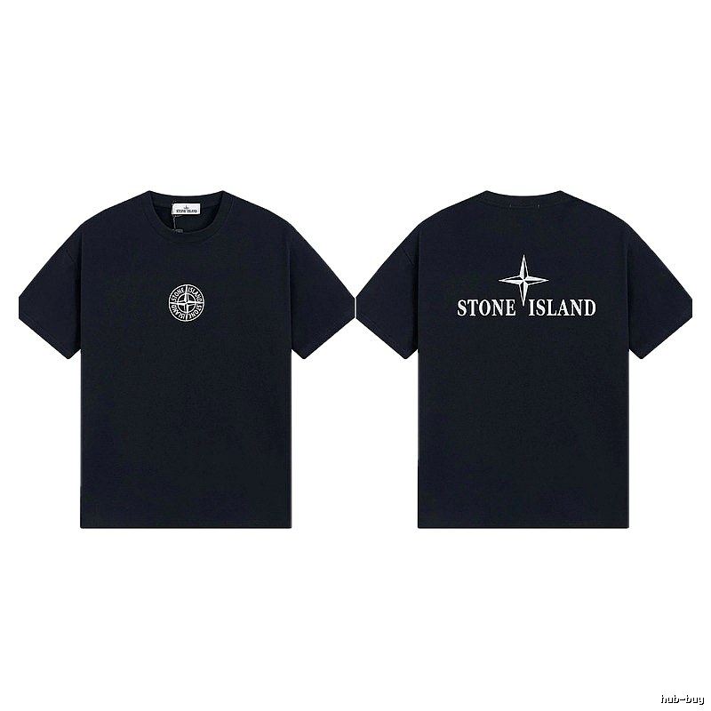 Stone Island Compass Street Style Black Short Sleeve T-shirt