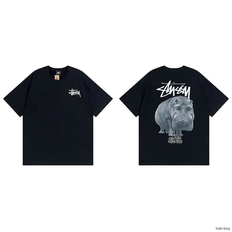 Stussy Black Spider Graphic T-Shirt Match Day Logo