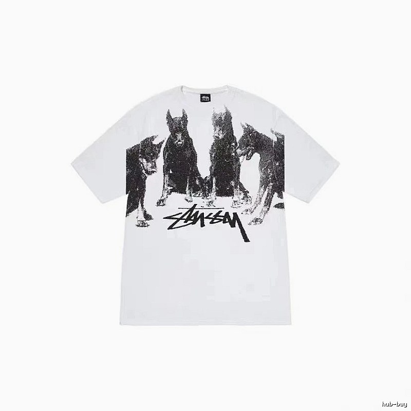 Stussy Casual Graphic T-shirt Black White Stussy for Streetwear Looks