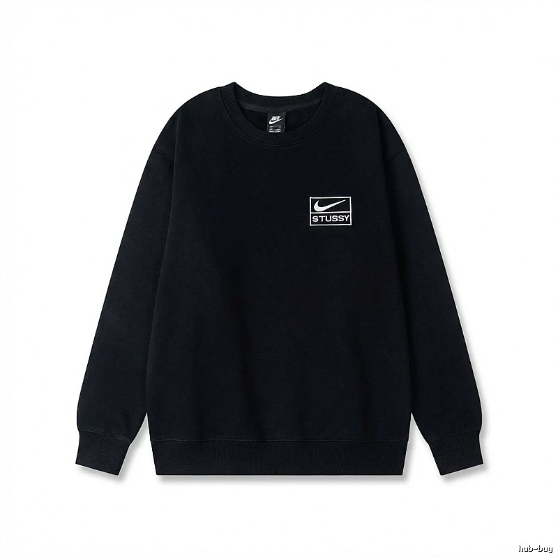 Stussy Co-branded Simple Black Sweatshirt