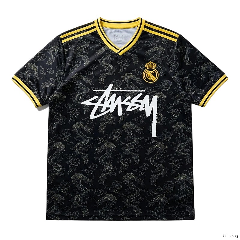 Stussy co-branded style black jersey
