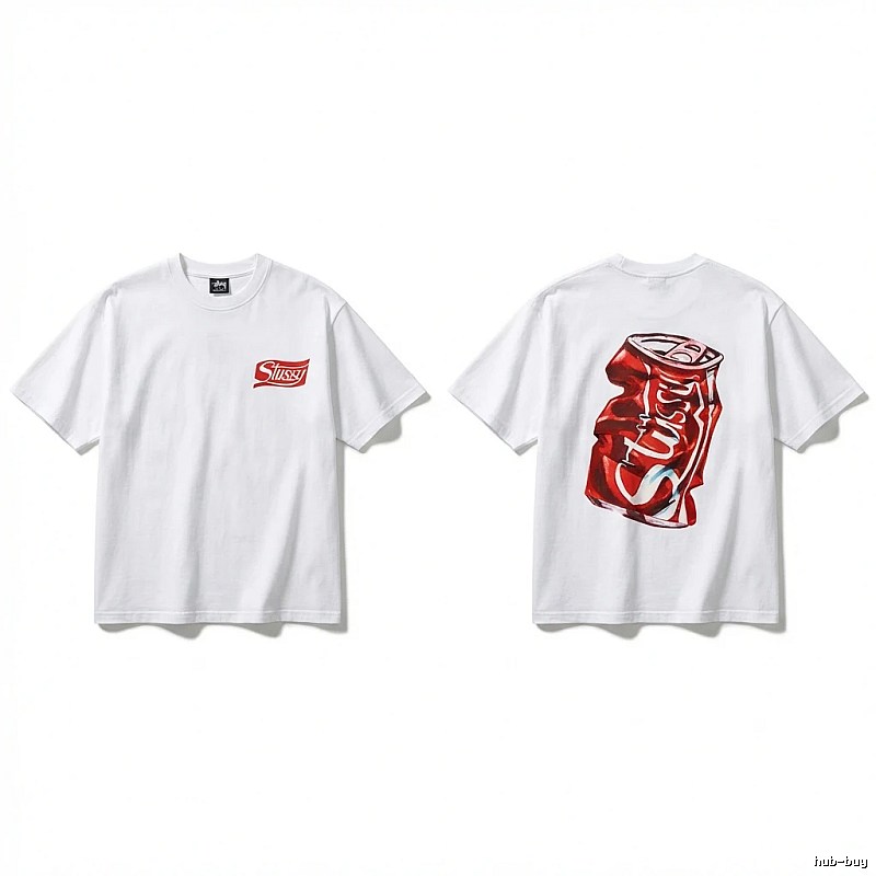 Stussy Cola Print Casual White T-shirt