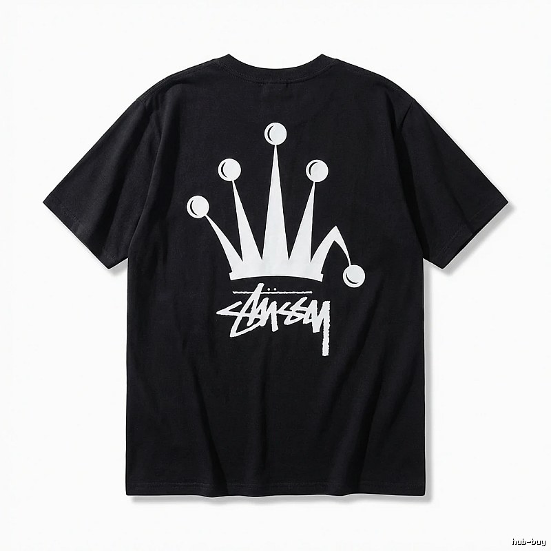 Stussy Crown Trendy Black T-shirt