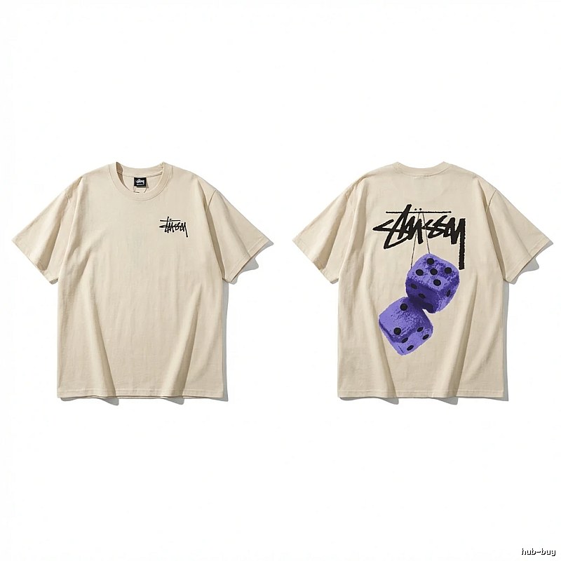 Stussy Dice Print Beige T-shirt