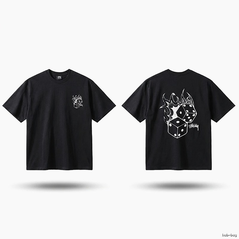 Stussy Dice Print Black T-shirt