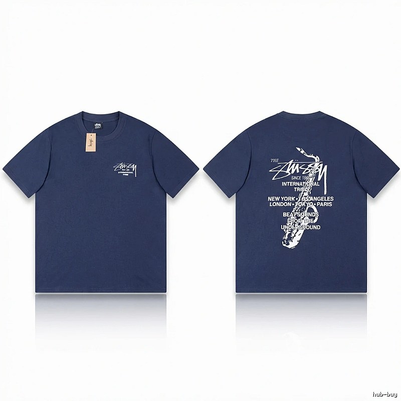 Stussy International Tribal Style Navy Blue T-shirt